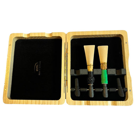 Natural Wood Bassoon Reed Case (4 reeds with pegs)