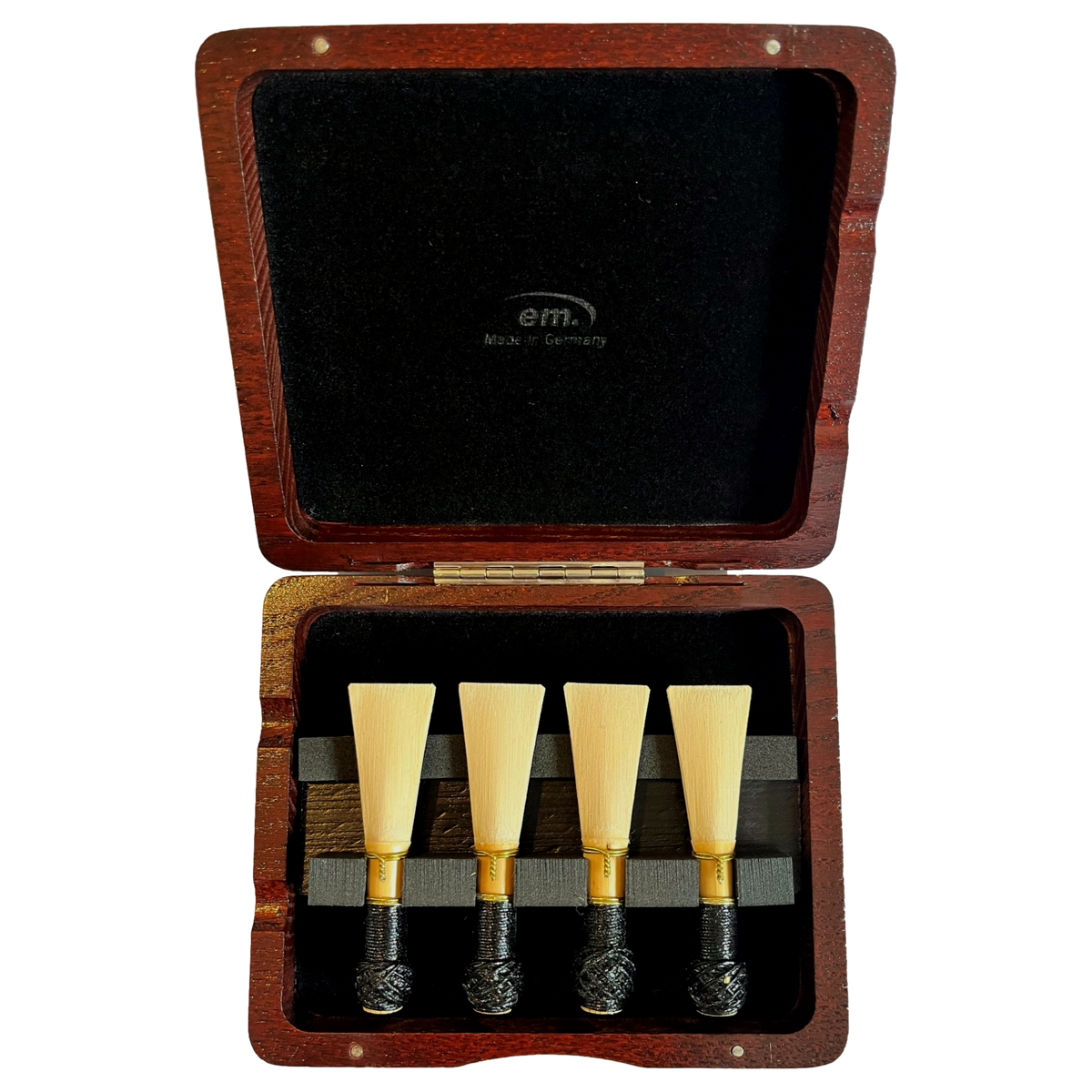 Wooden Bassoon Reed Case (4 reeds) — Crook and Staple