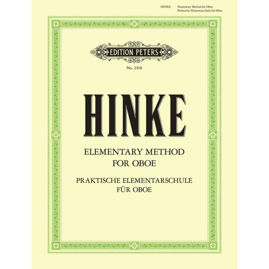 Hinke Elementary Method for Oboe