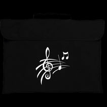 Music Bag - Treble Clef & Notes (Black)